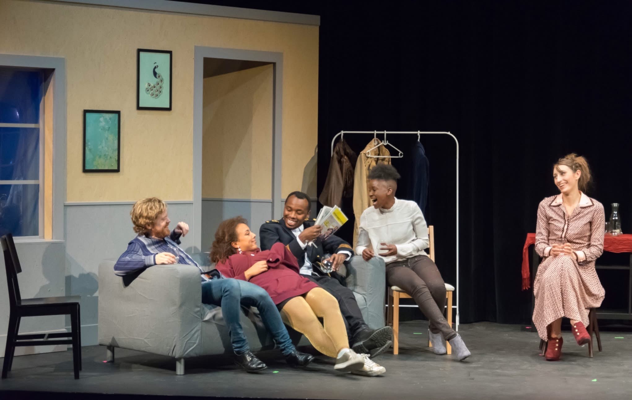 Sofa group in a rare convivial scene from An Enemy of the People.