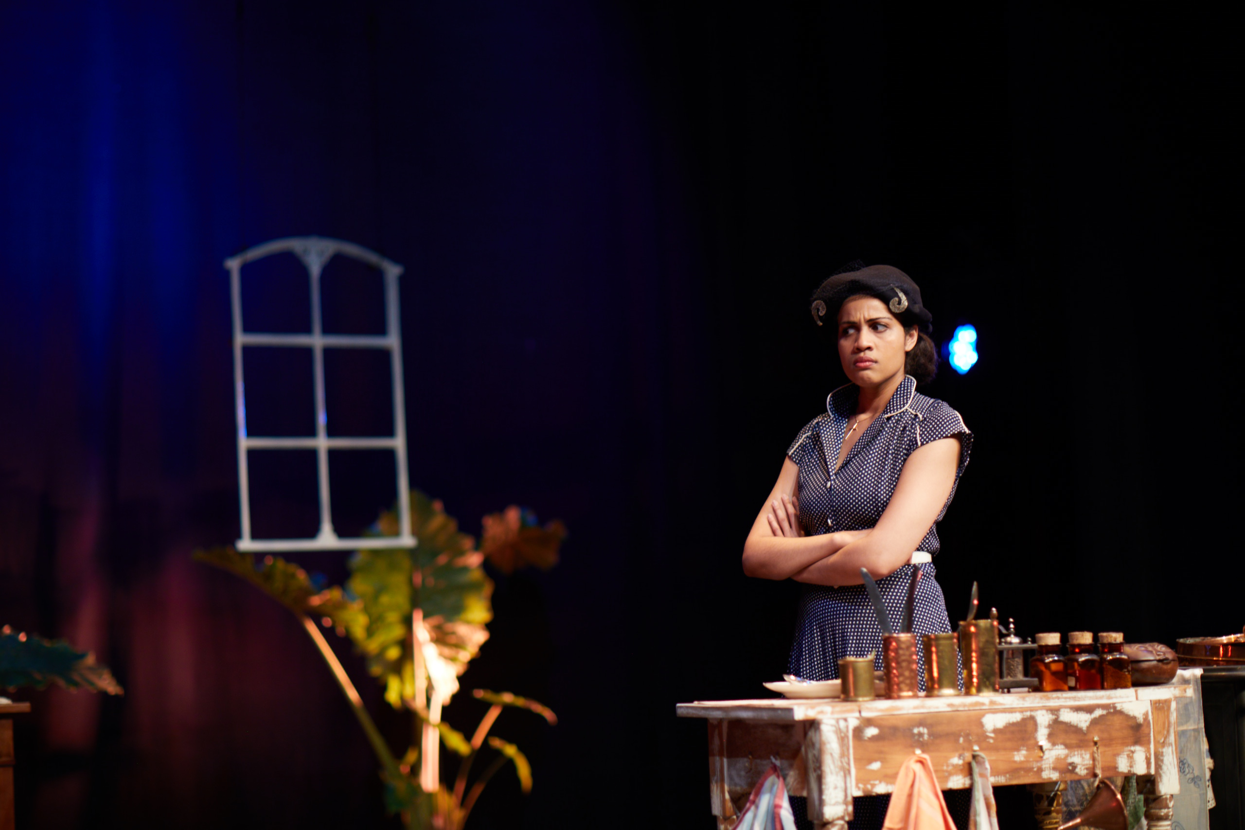 Kristine standing watchfully in the servant world.