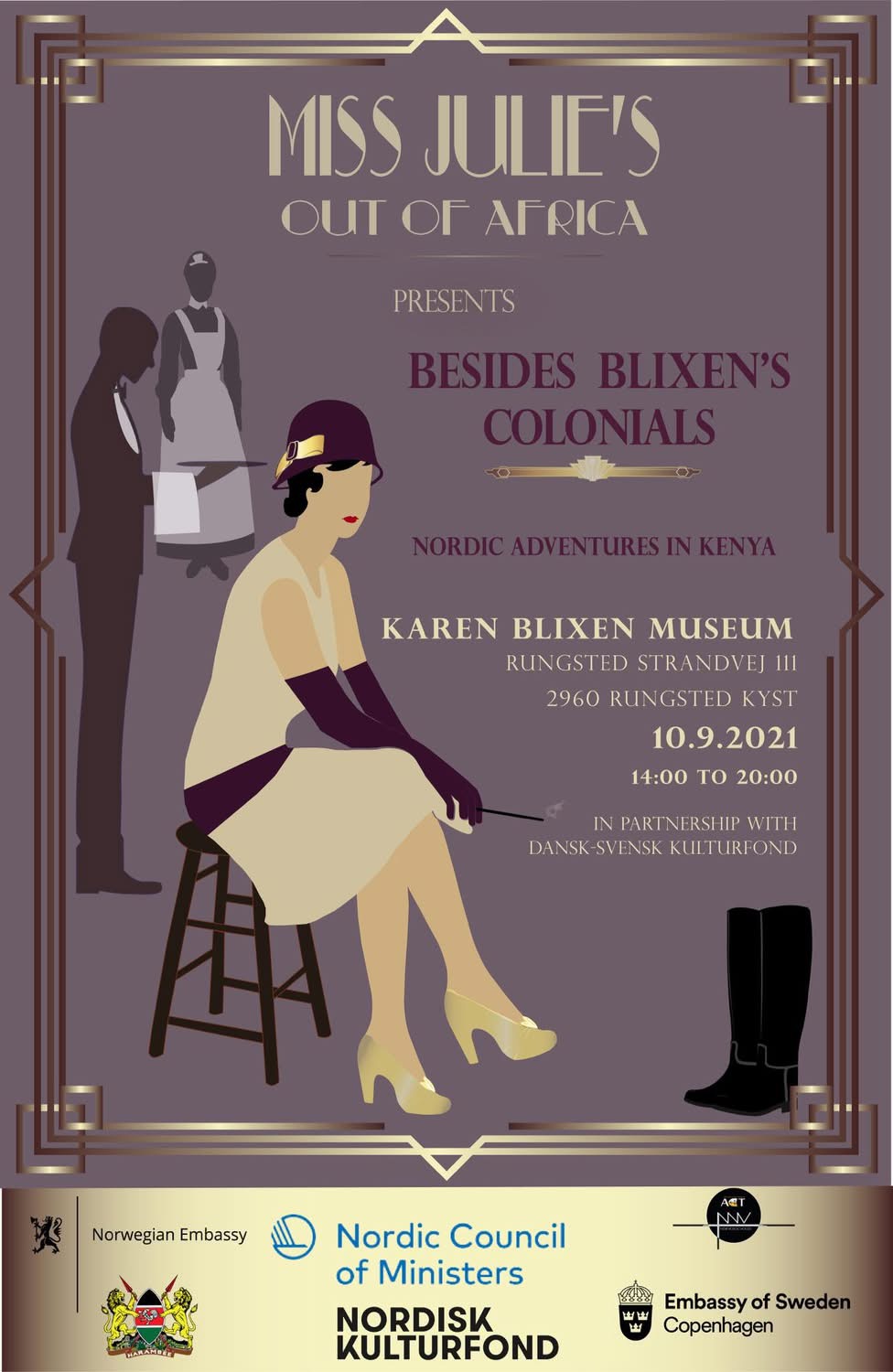 Besides Blixen’s Colonials-plakat til Karen Blixen Museum.